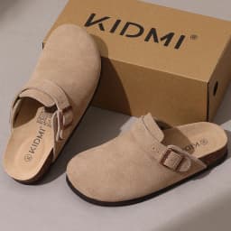 Dámské kožené clogs s korkovou stélkou a nastavitelným páskem pohodlné outdoorové pantofle - náhled 6