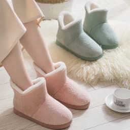 Dámské zimní pantofle teplé plyšové slip-on protiskluzové pohodlné domácí boty s umělou kožešinou - náhled 3