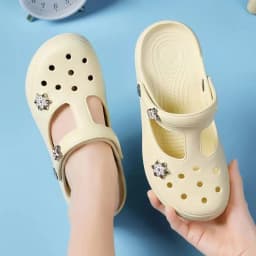 Letní EVA sandály unisex pohodlné zahradní plážové outdoorové i vnitřní s otvory - náhled 4