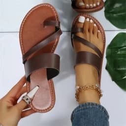 Letní ploché pantofle velké velikosti pohodlné flip-flopy evropsko-americký styl - náhled 3