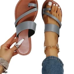 Letní ploché pantofle velké velikosti pohodlné flip-flopy evropsko-americký styl - náhled 6