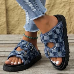 Dámské letní gladiátorské sandály ploché s platformou slingback pohodlné na pláž - náhled 3