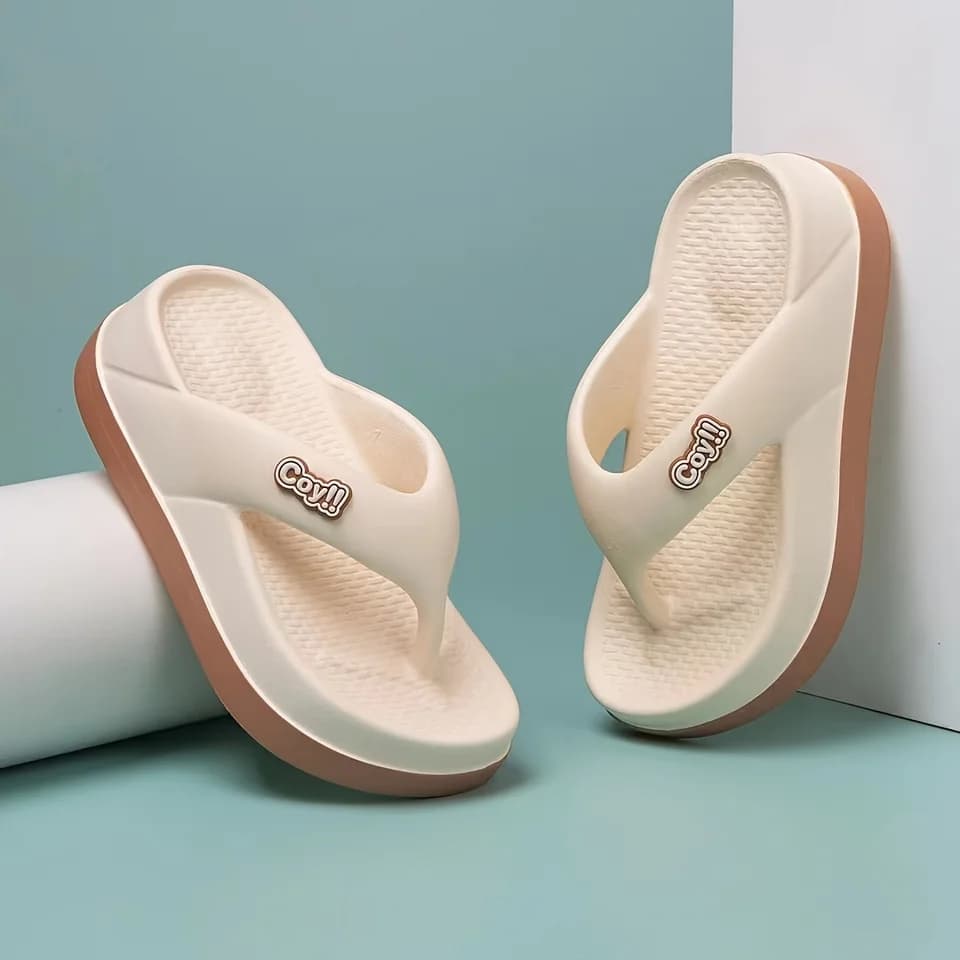 Letní dámské žabky s protiskluzovou podrážkou 4 cm výška