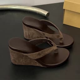 Dámské klínové sandály letní trendy otevřená špička pohodlné pro ženy - náhled 2