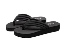 Ženské flip flops sandály s tlustou podrážkou na léto plážová obuv vzor herringbone - náhled 6