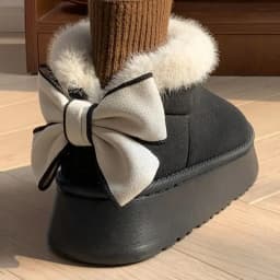 Dámské zimní boty s tlustou podrážkou a fleecovou výstelkou Korejský styl zvýšená výška - náhled 4