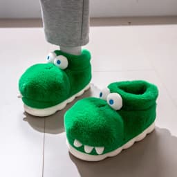 Zimní teplé pantofle pro ženy i muže unisex plyšové s tlustou podrážkou - náhled 5