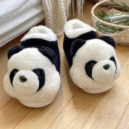 Dámské a pánské domácí papuče plyšové teplé zimní pohodlí panda motiv - náhled 7