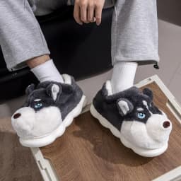 Plus Size Chlupaté Domácí Papuče pro ženy i muže zimní teplé lehké pro páry - náhled 6