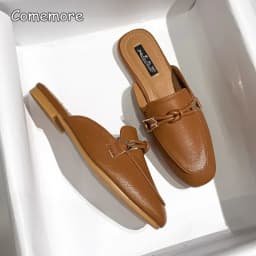Dámské pohodlné a elegantní pantofle 2025 ploché slides mules žabky - náhled 3