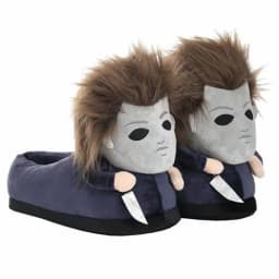 Unisex plyšové pantofle s motivem Highlandská kráva Halloween Michael Myers neklouzavé podrážky - náhled 4