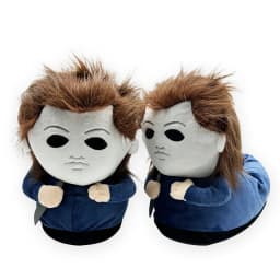 Unisex plyšové pantofle s motivem Highlandská kráva Halloween Michael Myers neklouzavé podrážky - náhled 3