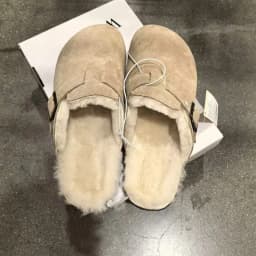 Dámské mules z umělého semiše uzavřená špička podzimní vintage měkká korková podrážka - náhled 6