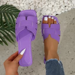 Dámské letní pantofle ploché venkovní plážové sandály designové velké velikosti - náhled 3