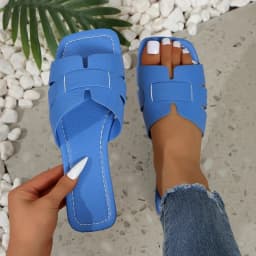 Dámské letní pantofle ploché venkovní plážové sandály designové velké velikosti - náhled 7