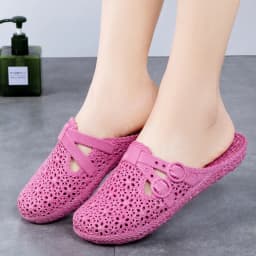 Dámské prodyšné pantofle letní slip-on s perforovaným designem pohodlné doma - náhled 4