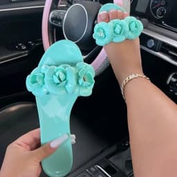 Dámské plážové pantofle jelly color jaro léto 2025 pohodlné domácí sandály - náhled 2