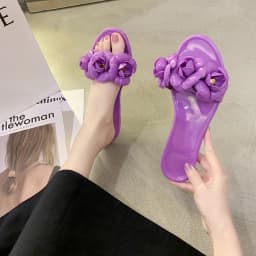 Dámské plážové pantofle jelly color jaro léto 2025 pohodlné domácí sandály - náhled 6