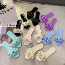 Dámské plážové pantofle jelly color jaro léto 2025 pohodlné domácí sandály - náhled 7