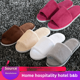 Boho pantofle s tlustou podrážkou sametové protiskluzové pro domácí i hotelové a kosmetické salony - náhled 2