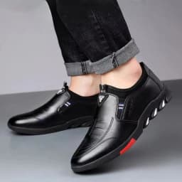 Pánské kožené boty business casual mokasíny loafers bezšněrové s měkkou a neklouzavou podrážkou - náhled 3