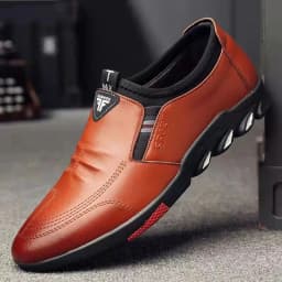 Pánské kožené boty business casual mokasíny loafers bezšněrové s měkkou a neklouzavou podrážkou - náhled 4