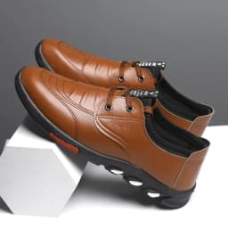 Pánské kožené boty business casual mokasíny loafers bezšněrové s měkkou a neklouzavou podrážkou - náhled 5