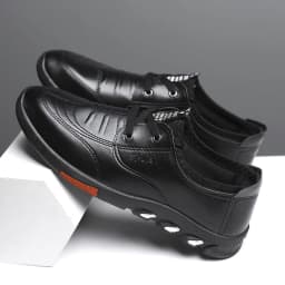 Pánské kožené boty business casual mokasíny loafers bezšněrové s měkkou a neklouzavou podrážkou - náhled 6