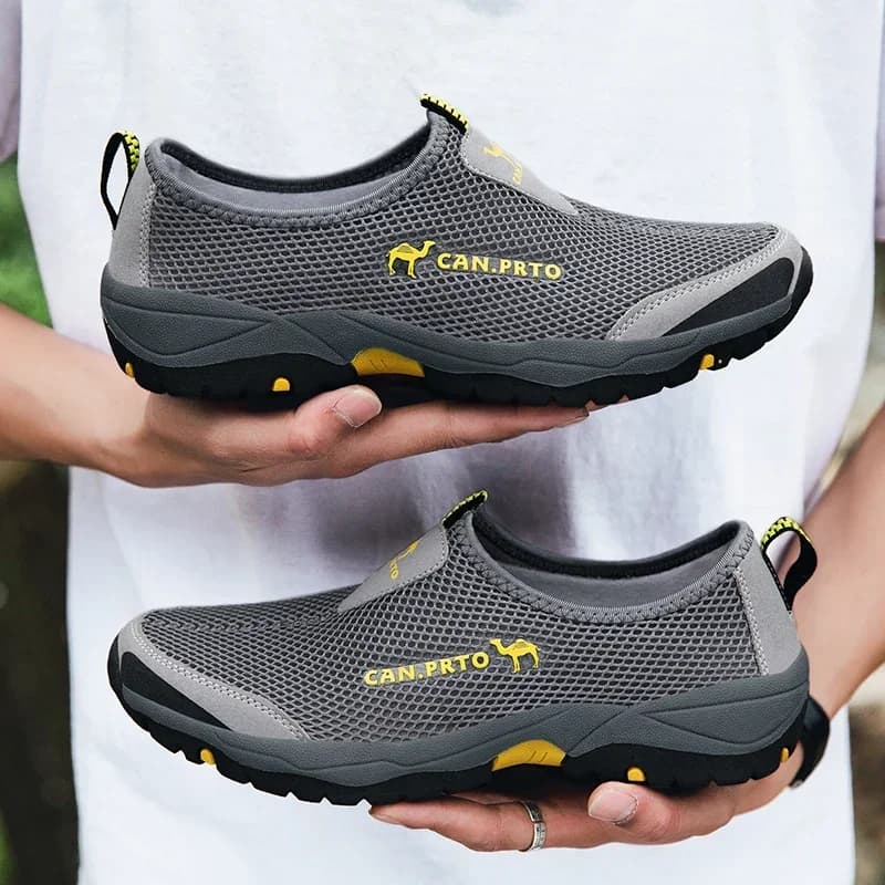 Pánské letní boty prodyšné Air Mesh slip on tenisky pohodlné