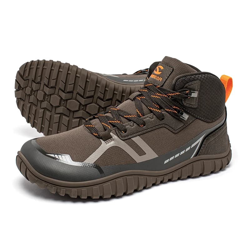 unisex turistické boty středně vysoké šněrovací barefoot trailové boty