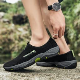 Pánské letní slip-on boty síťované prodyšné pohodlné tenisky - náhled 5