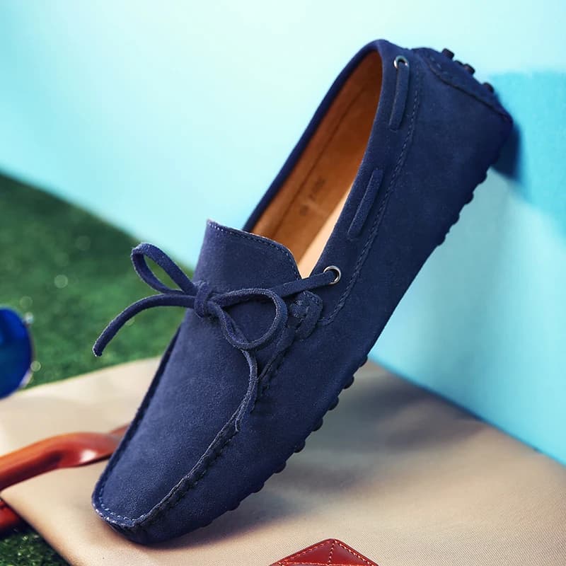 Pánské boty z pravé kůže letní casual loafery slip-on řidičské boty
