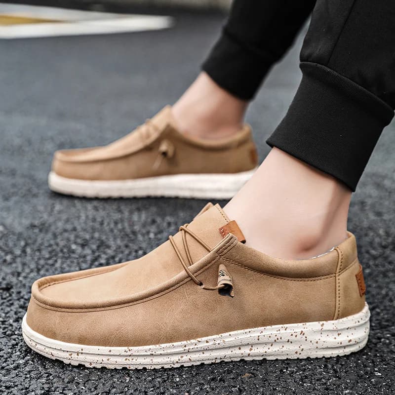 Pánské lehké kožené slip on casual boty jaro podzim velké velikosti 48 49 50 51