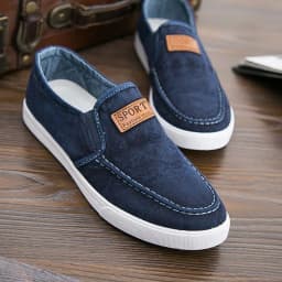 Pánské prodyšné plátěné mokasíny Slip-On denimové tenisky pro jaro a léto - náhled 4