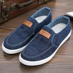 Pánské prodyšné plátěné mokasíny Slip-On denimové tenisky pro jaro a léto - náhled 5