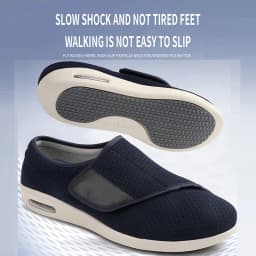 Diabetická obuv pro seniory široká šířka nastavitelná pro otoky nohou protiskluzová - náhled 2