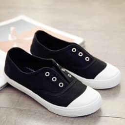 Jarní 2025 Plátěné tenisky dámské i pánské casual slip on Korejský styl pro studenty - náhled 3