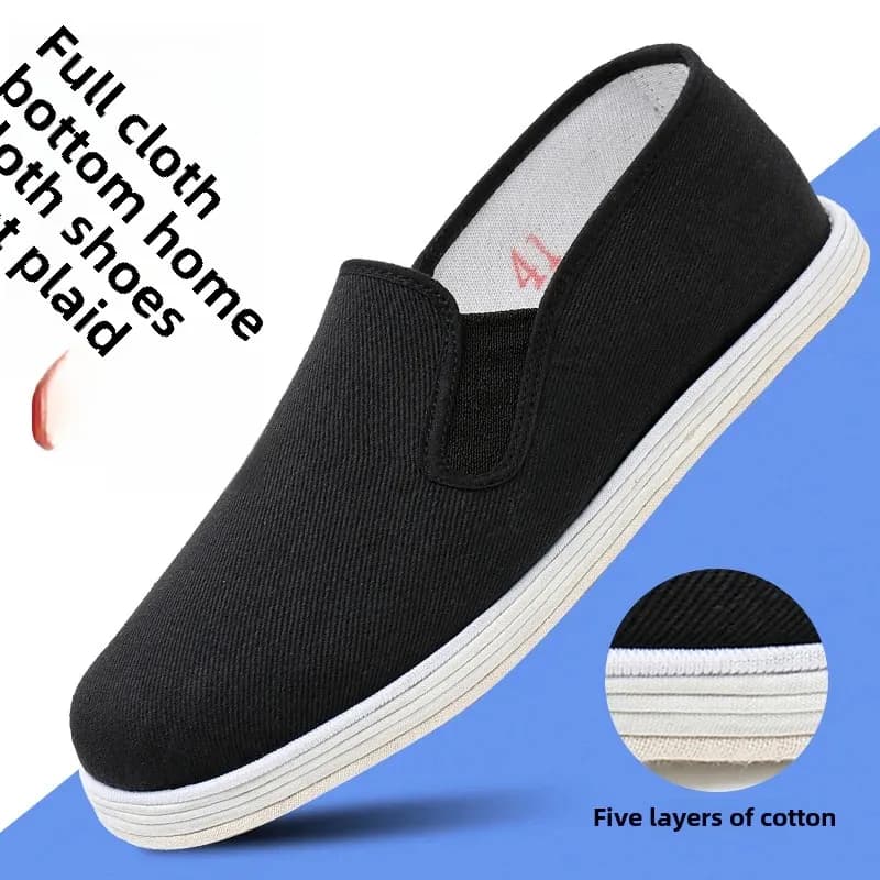 Pánské prodyšné látkové boty proti skluzu odolné vůči opotřebení ručně šité pro řidiče a práci