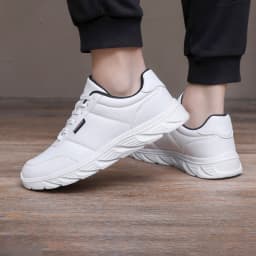 Pánské tenisky měkké sportovní běžecké boty casual černé bílé pro chůzi fitness jogging - náhled 7