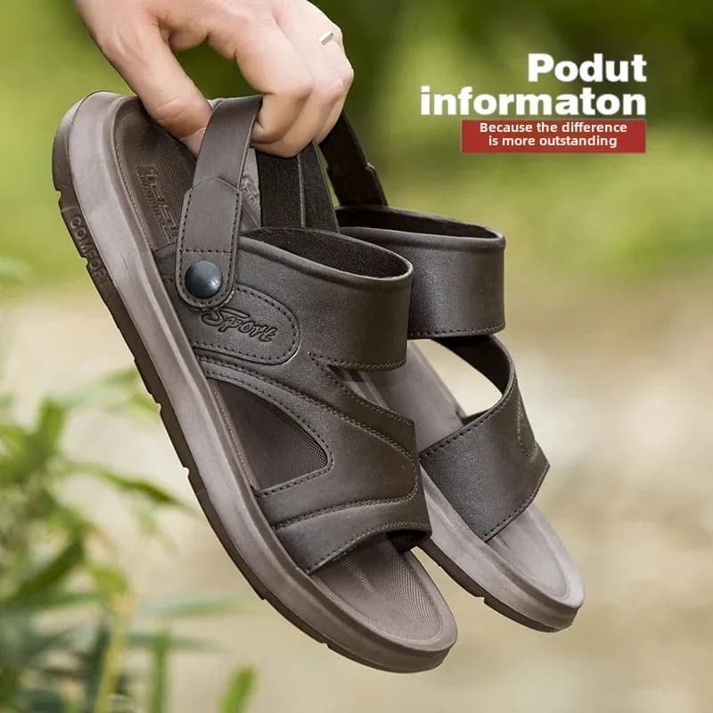 Pánské letní sandály slip-on plážové boty s měkkou podrážkou plastový svršek dva způsoby nošení