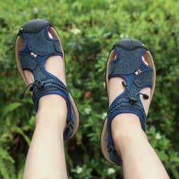 Pánské letní sandály z pravé kůže outdoor plážové pohodlné velké velikosti - náhled 4