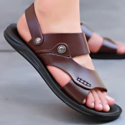 Pánské kožené sandály Retro styl pohodlné outdoor plážové ploché - náhled 4