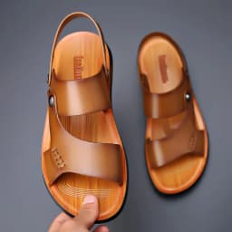 Pánské kožené sandály Retro styl pohodlné outdoor plážové ploché - náhled 2