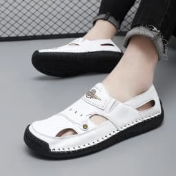 Letní pánské kožené sandály pro outdoor procházky na pláži - náhled 7