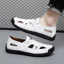 Letní pánské kožené sandály pro outdoor procházky na pláži - náhled 6