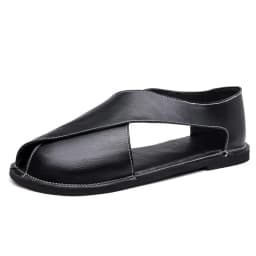 Pánské kožené slip-on sandály retro letní pohodlné plážové obutí pro muže - náhled 7