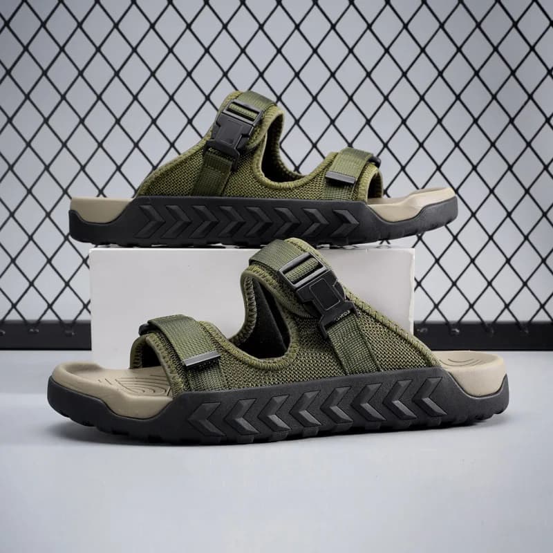 Pánské sandály s platformou slip-on otevřená špička prodyšné letní plus velikost