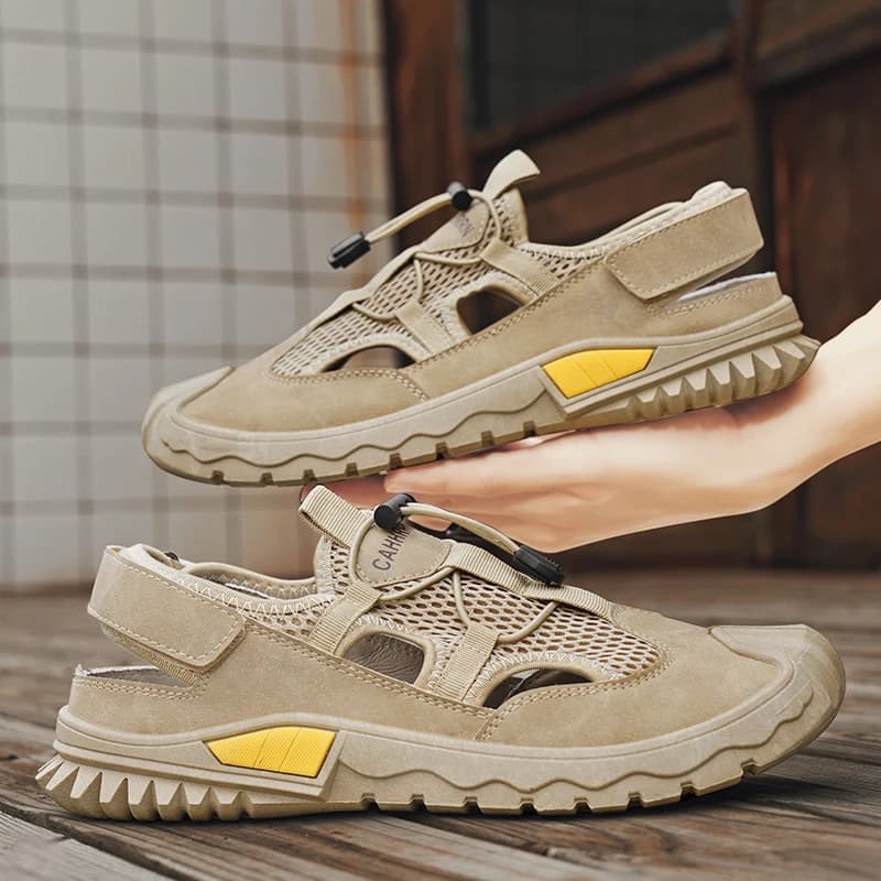 Letní pánské sandály z pravé kůže outdoorové plážové boty pro muže