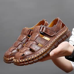 Ručně vyráběné pánské kožené boty neformální slip-on mokasíny - náhled 3