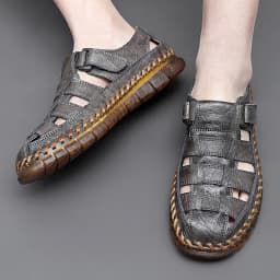 Ručně vyráběné pánské kožené boty neformální slip-on mokasíny - náhled 4